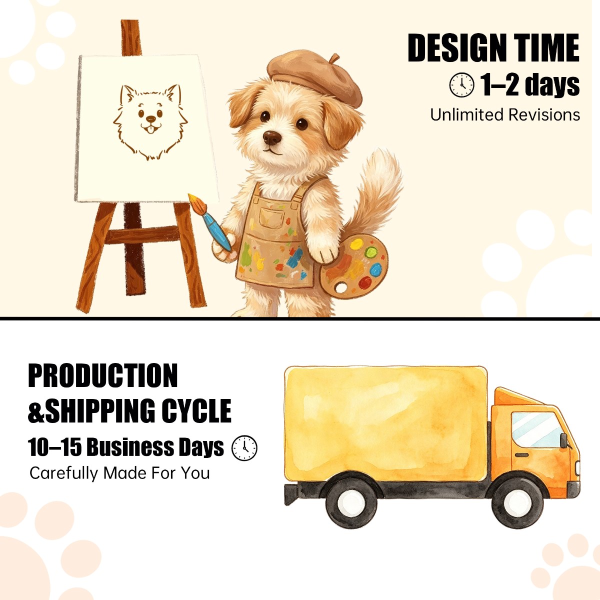 Belly-Up Pose | Custom Pet Moving Tail Clock